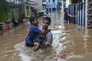 21 RT di Jakarta Tergenang Banjir Pagi Ini Akibat Luapan Kali Ciliwung