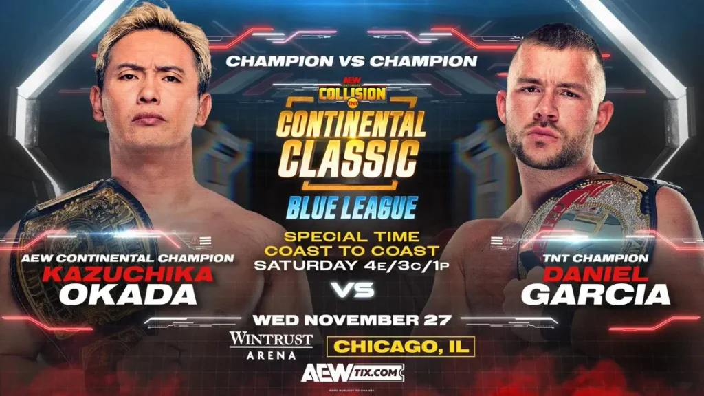 AEW Collision 11 April 2026: Okada vs Reed, Jet Speed & Místico Tantang The Dogs untuk Gelar Trios