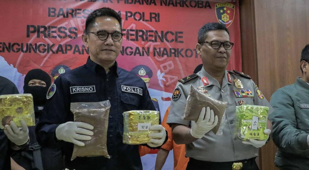 Bareskrim Polri Bongkar Jaringan Narkoba Internasional Malaysia‑Riau, Barbuk Rp72 Miliar