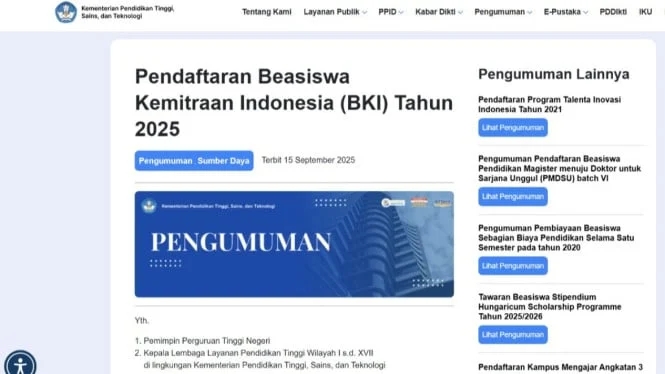 Beasiswa Kemitraan Indonesia 2026 Buka Peluang Doktoral bagi Dosen, Pendaftaran Segera Dibuka