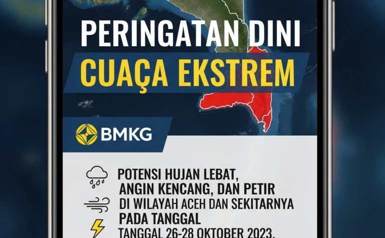 BMKG Keluarkan Peringatan Dini Cuaca Ekstrem 7-9 April 2026, Hujan Lebat Mengancam Seluruh Indonesia