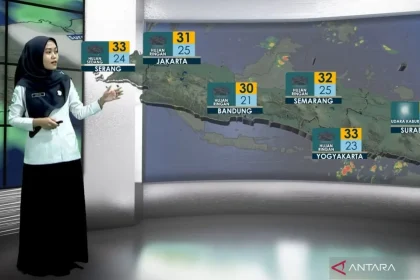 BMKG Prediksi Jabodetabek Diguyur Hujan pada Minggu, 11 April 2026