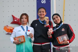 Desak Rita Raih Emas Speed Putri dengan Rekor Asia Baru di Kejuaraan Dunia Panjat Tebing Asia