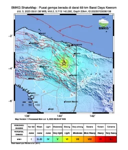 Gempa M5,1 Guncang Keerom Papua, Kedalaman 153 Km – BMKG Pantau Aktivitas