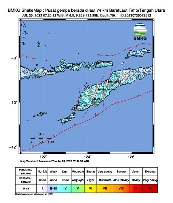 Gempa M6 Guncang Timor Tengah Utara, NTT: Tidak Ada Potensi Tsunami