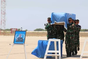 Gladi Penyambutan Jenazah Tiga Prajurit TNI Gugur di Lebanon Terganggu Hujan di Bandara Soekarno‑Hatta