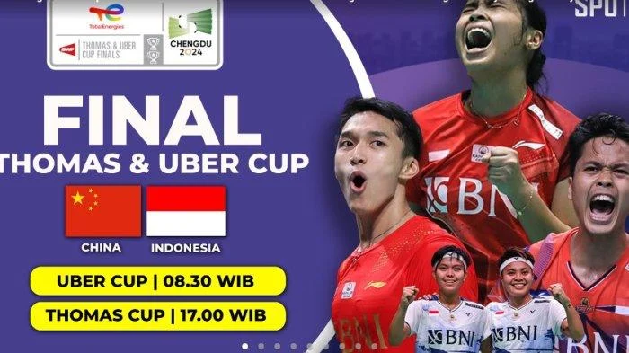 Hak Siar Resmi Piala Thomas-Uber 2026: Streaming Live di Vidio 24 April-3 Mei