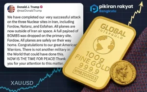 Harga Emas Dunia Melonjak ke US$4.800 per Ons Usai Iran Tuduh Amerika Serikat Langgar Gencatan Senjata