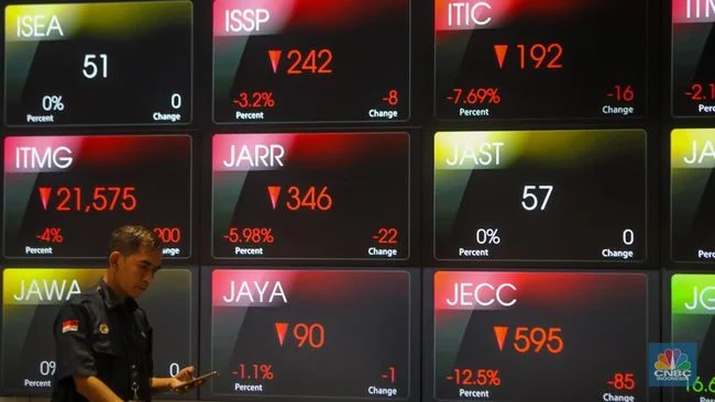 IHSG Ditutup Melemah ke 7.072, Net Sell Asing Rp 2,35 Triliun Tekan Saham Perbankan