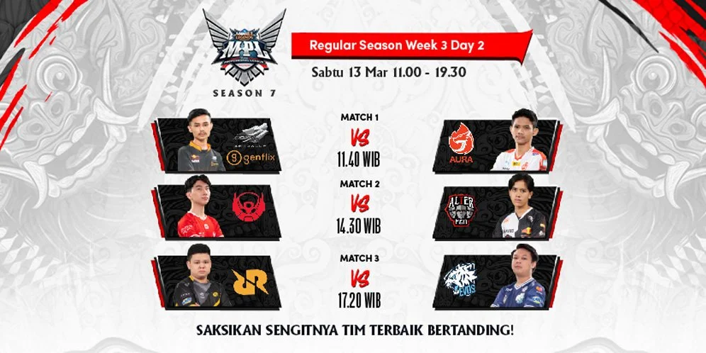 Jadwal MPL S17 Regular Season Pekan Ketiga: Ujian Ganda bagi RRQ Hoshi