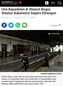 Jalur 6-8 Stasiun Bogor Ditutup Sementara, Pembangunan Infrastruktur Mulai 15 April 2026