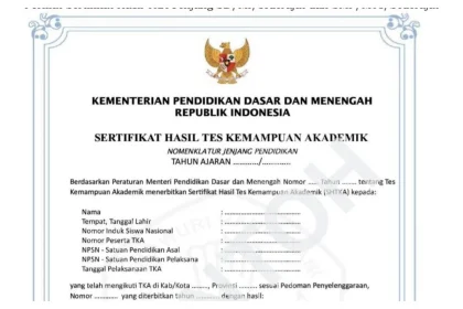 Kemendikdasmen Umumkan Hasil TKA SD & SMP pada 26 Mei 2026, Proses Verifikasi dan Sertifikat Elektronik Aman