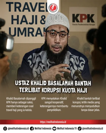 Khalid Basalamah Tegaskan: Saya Masih Saksi, Bukan Tersangka dalam Kasus Korupsi Kuota Haji