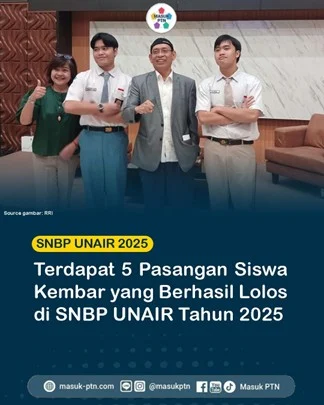 Kisah Inspiratif Anak Kembar Lolos SNBP 2026 ke Unair, Pilih Jurusan Bahasa dan Sastra Inggris Bersama