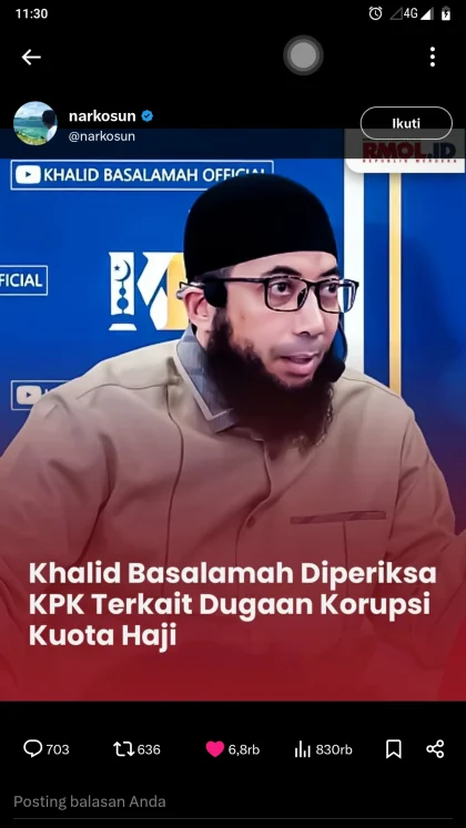 KPK Panggil Ustadz Khalid Basalamah Terkait Penyidikan Kasus Kuota Haji