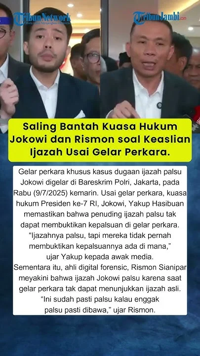 Kuasa Hukum JK Ragukan Keaslian Video AI Rismon, Tekan Penyelidikan dan Klarifikasi