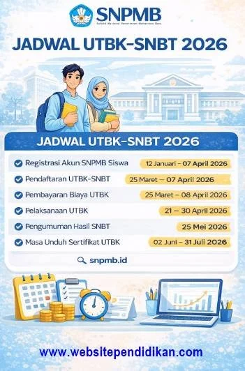 Link Resmi Pendaftaran UTBK SNBT 2026 Dibuka, Jadwal dan Tata Cara Pembayaran Diumumkan