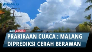 Ramalan Cuaca Malang Hari Ini: Cerah Sepanjang Pagi, Berawan di Sore