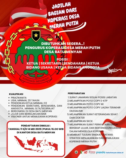 Rekrutmen Manajer Koperasi Merah Putih: Posisi Strategis Tanpa Titipan