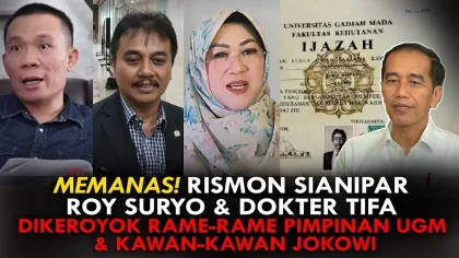 Rismon Sianipar Dapat RJ, Kubu Jokowi Mendesak Roy Suryo dan Dr Tifa Segera Disidang