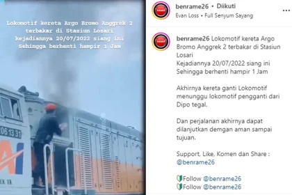 Viral Kecelakaan KA Argo Bromo Anggrek Tabrak KRL di Stasiun Bekasi Timur, Warganet Sebut Taksi Itu Lagi!