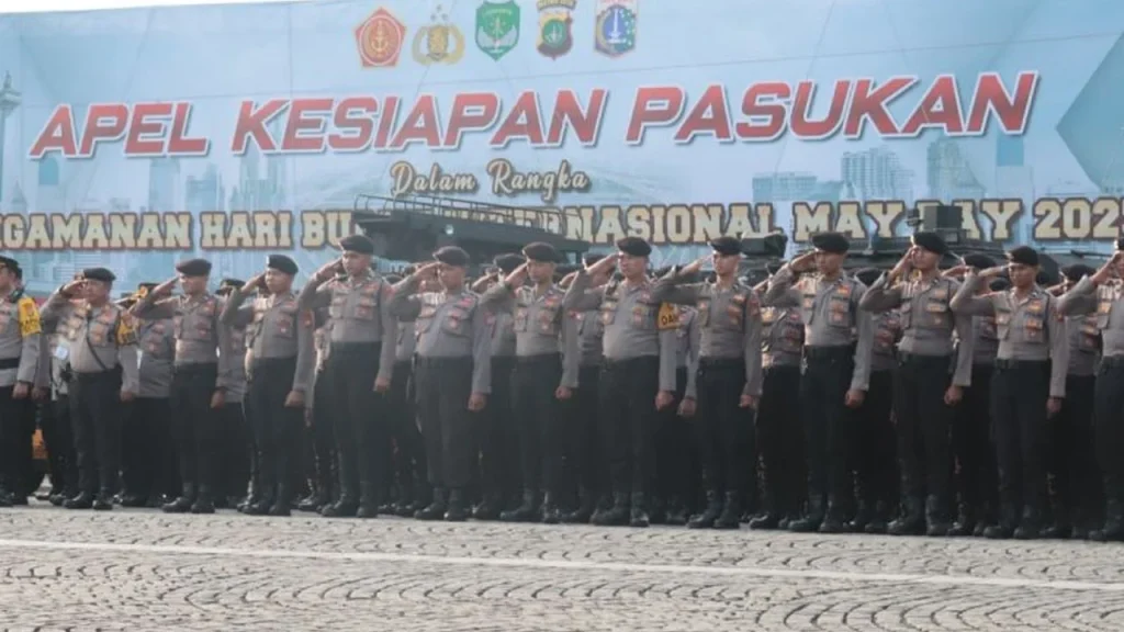 24.980 Personel Gabungan Dikerahkan Jaga Peringatan Hari Buruh di Monas, Jakarta