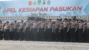 24.980 Personel Gabungan Dikerahkan Jaga Peringatan Hari Buruh di Monas, Jakarta