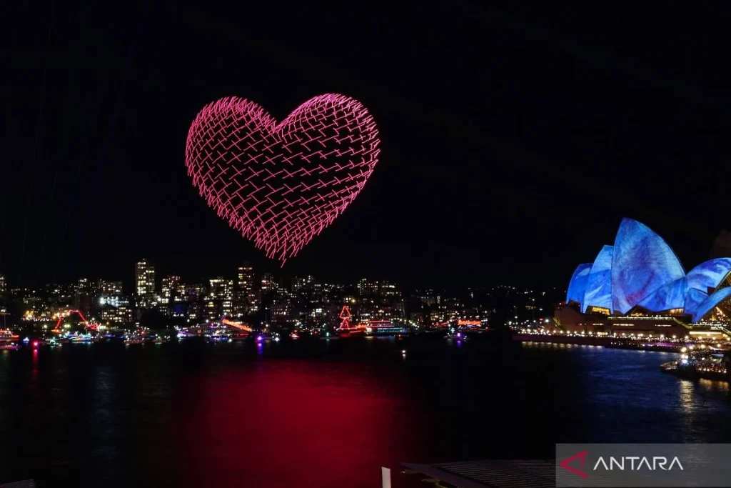 89 Drone Jatuh di Pelabuhan Australia Saat Pertunjukan Festival Cahaya Vivid Sydney
