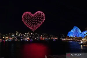 89 Drone Jatuh di Pelabuhan Australia Saat Pertunjukan Festival Cahaya Vivid Sydney
