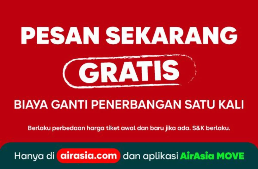 AirAsia MOVE Hadirkan 'Gratis Biaya Ganti Penerbangan Satu Kali'