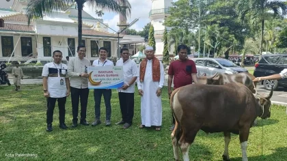 Bank Sumsel Babel Salurkan Hewan Kurban untuk Warga Sumsel dan Bangka Belitung
