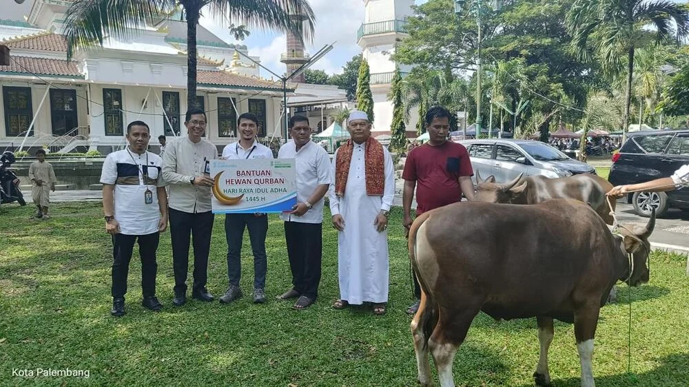 Bank Sumsel Babel Salurkan Hewan Kurban untuk Warga Sumsel dan Bangka Belitung