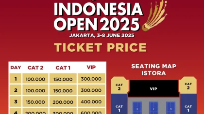 Daftar Harga Tiket Polytron Indonesia Open 2026: Beli Sekarang Secara Online