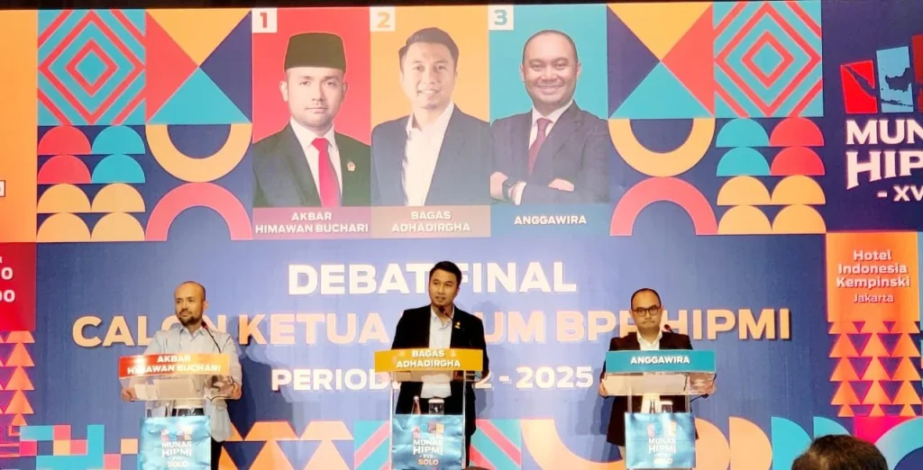 Debat Perdana Caketum BPP HIPMI 2026-2029 Bahas Visi Ekonomi Nasional