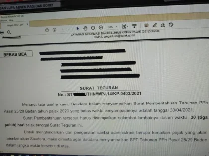DJP Bali Terbitkan Surat Teguran bagi Wajib Pajak yang Belum Lapor SPT Tahunan