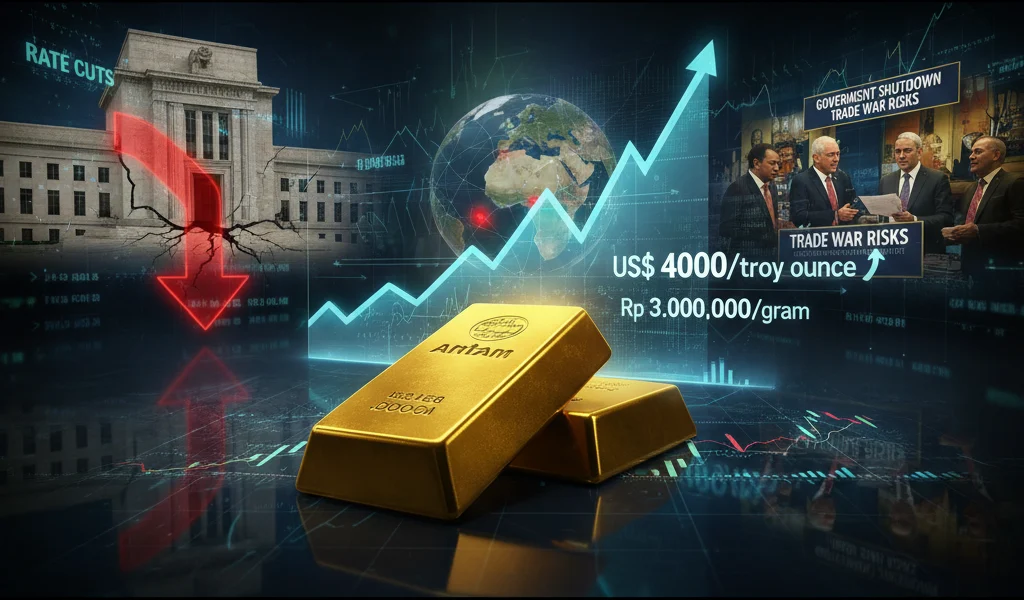 Emas Dunia Menuju Level Psikologis US$5.000, Sinyal Damai AS-Iran Jadi Motor Penggerak