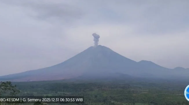 Gunung Semeru Erupsi 3 Mei 2026, Kolom Abu Mencapai 900 Meter di Atas Puncak