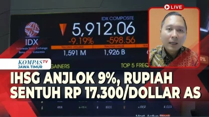 IHSG Ambles 4 Persen, Rupiah Sentuh Rp 17.680 per Dolar AS