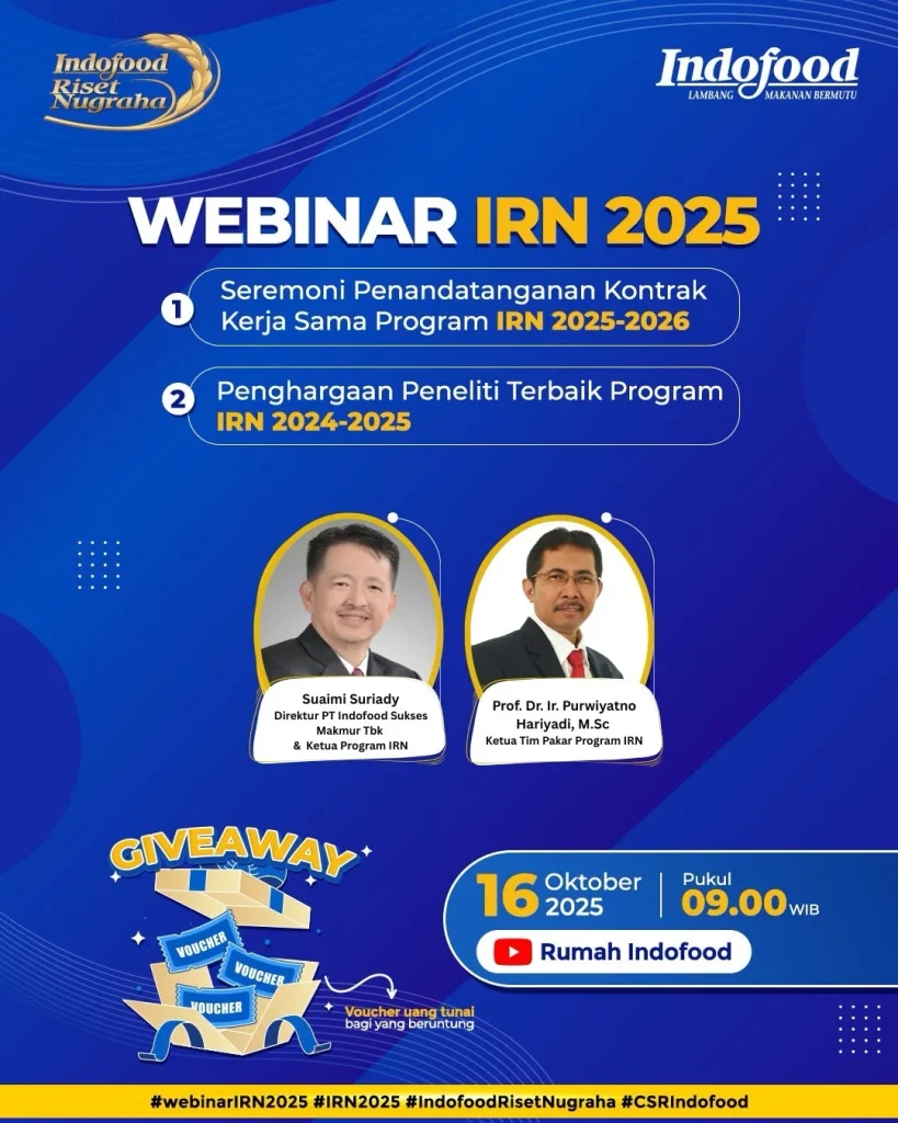 Indofood Riset Nugraha Wujudkan Peneliti Muda Scientific-preneur