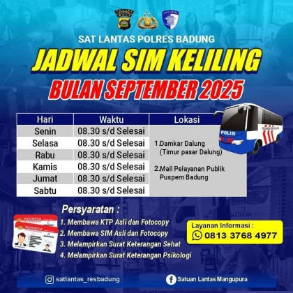 Info SIM Keliling Bali Minggu 3 Mei 2026: Jadwal dan Lokasi Layanan Kembali Hadir