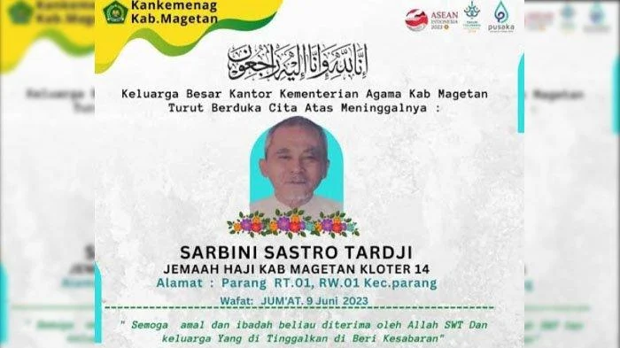 Jemaah Haji Magetan Meninggal di Tanah Suci, Duka Menyelimuti Kabupaten