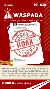KAI Services Ingatkan Warga Waspada Penipuan Lowongan Kerja