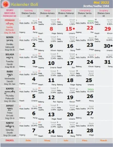 Kalender Bali Selasa 19 Mei: Apa Yang Boleh Dilakukan?