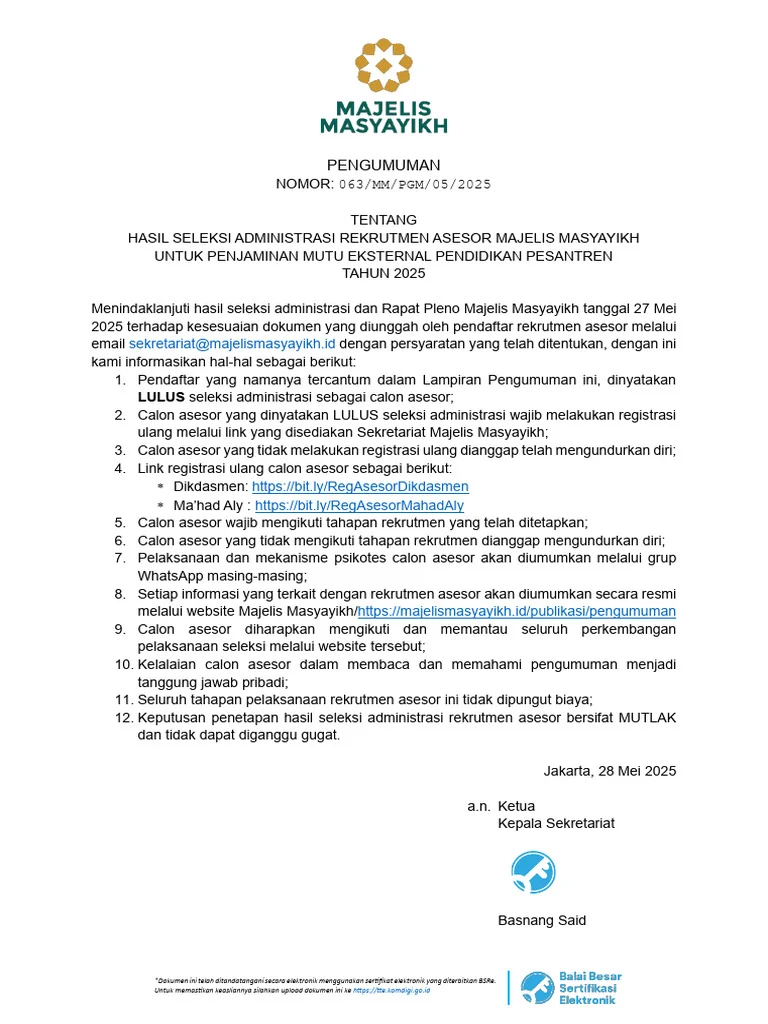 Kemenag Seleksi Majelis Masyayikh untuk Jamin Mutu Pesantren