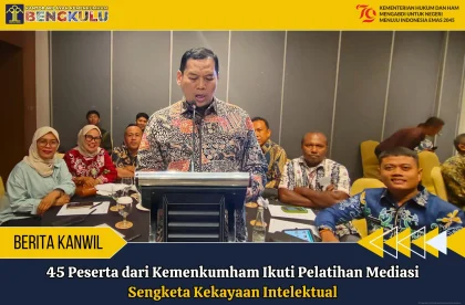 Kemenkum Selesaikan Ratusan Sengketa Kekayaan Intelektual Melalui Mediasi