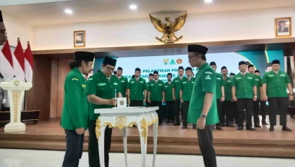 Ketua KNPI Inhil Hadiri Pelantikan PC GP Ansor Inhil, Harapkan Sinergitas Bersama