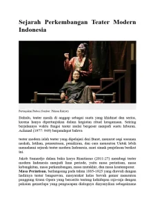 Kisah Perjalanan Dua Karya Teater Indonesia Tembus Biennale Venesia 2026