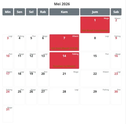 Libur 14 Mei 2026: Apakah Ini Long Weekend Lagi?