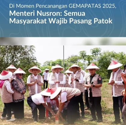 Nusron: Pasang Patok Sekarang, Biar Tanah Tidak Dicaplok Tetangga