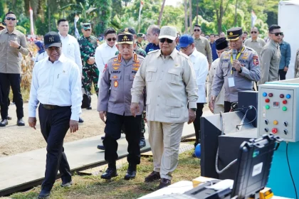 Prabowo Subianto Puji Kapolri Listyo Sigit Prabowo atas Keberhasilan Panen Raya